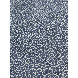 Keepsake Calico Cotton Fabric 1/4 yard x 44" Blue & White Pattern Quilting Craft